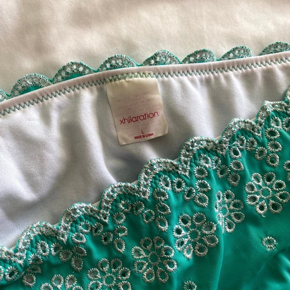 Turquoise String Bikini Bottom - Picture 2 of 3